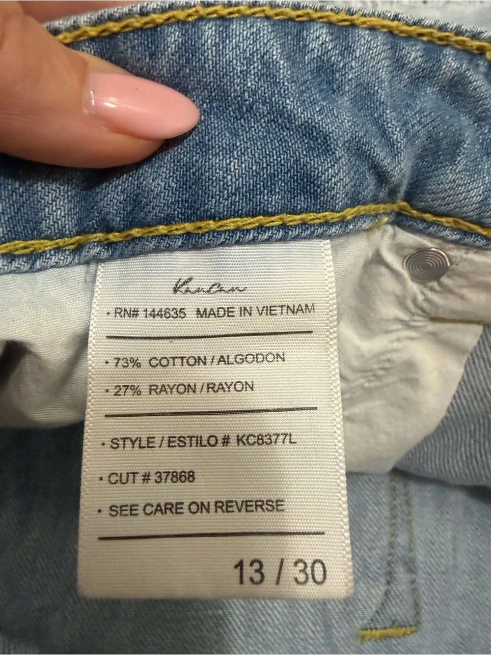 KanCan Light Blue Distressed Frayed Denim Shorts